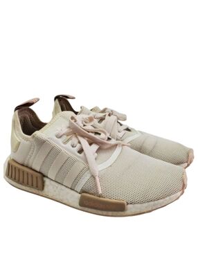 Adidas NMD R1 Boost Athletic Shoes Womens 8 Chaulk White Beige Lace Up Casual